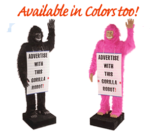 Black and Pink Gorilla Robots Available!